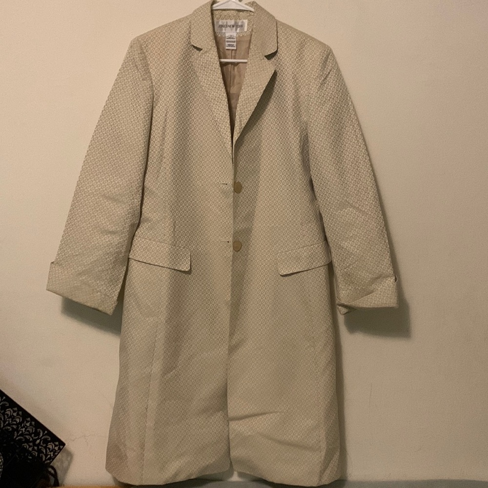 Jones New York 2 piece Trouser Suit Blazer Light Jacket Size:12
